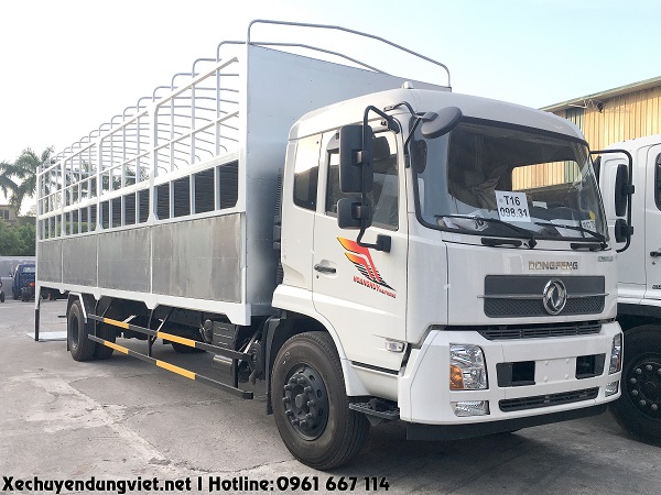 xe tải thùng chở xe máy dongfeng hoàng huy siêu dài 9.7m