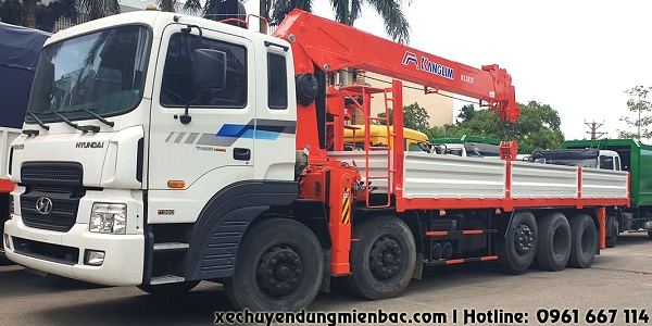 xe cẩu tự hành 12 tấn kanglim ks2825 hyundai hd360